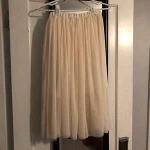 White Tulle Skirt